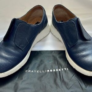 Fratelli Rossetti Navy Leather Sneakers